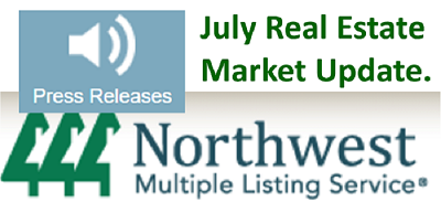 A picture of the july real estate market update.