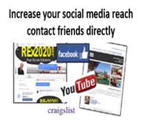 A bunch of social media images with the words " increase your social reach contact friends directly ".