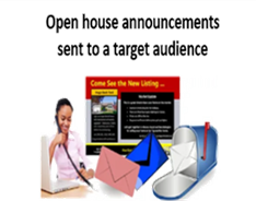 A picture of an open house announcement.